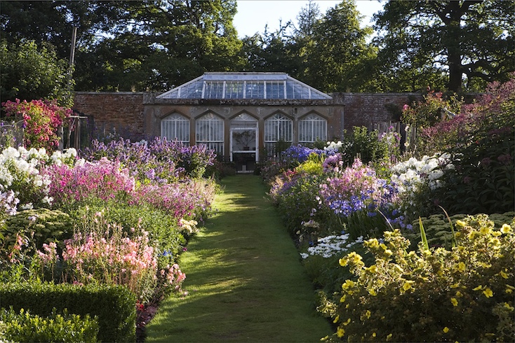 The conservatory in the walled garden at Abbotsford, Scottish Borders The conservatory in the walled garden at Abbotsford, Scottish Borders